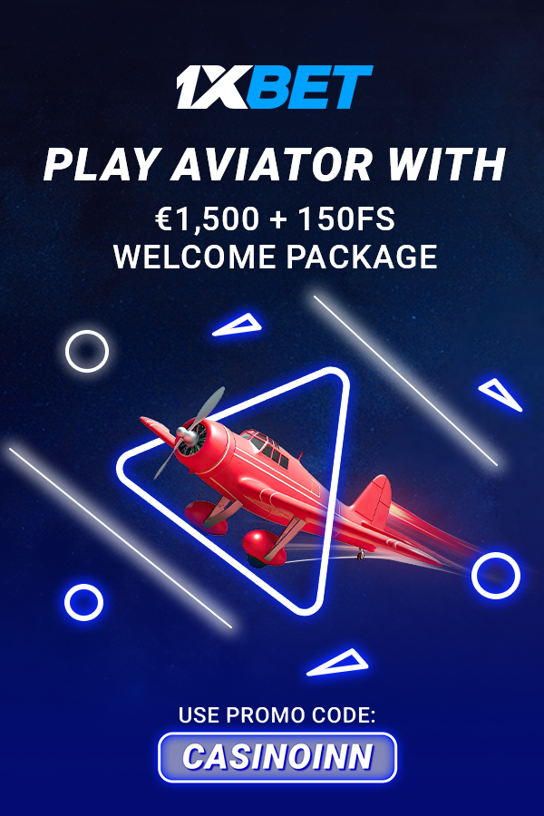 1XBET Aviator Welcome Package - €1,500 + 150FS Bonus